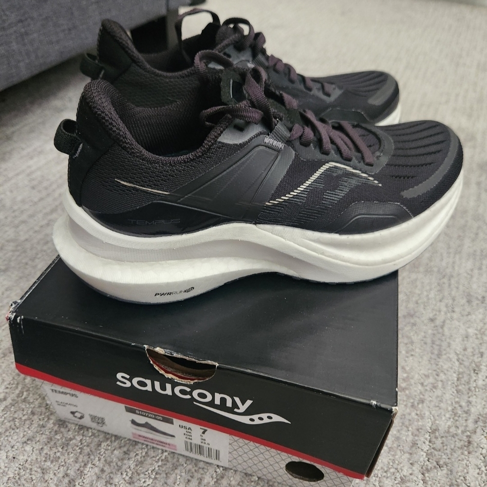 Saucony Black and White Running Shoes